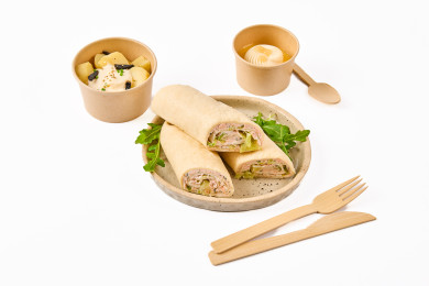 Wrap saumon ricotta,...