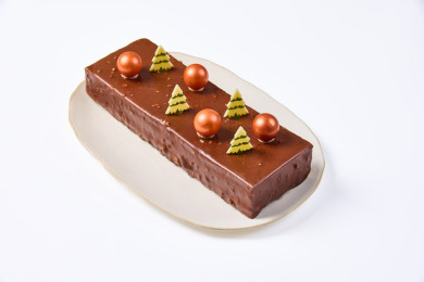 Bûche rocher noisette et...